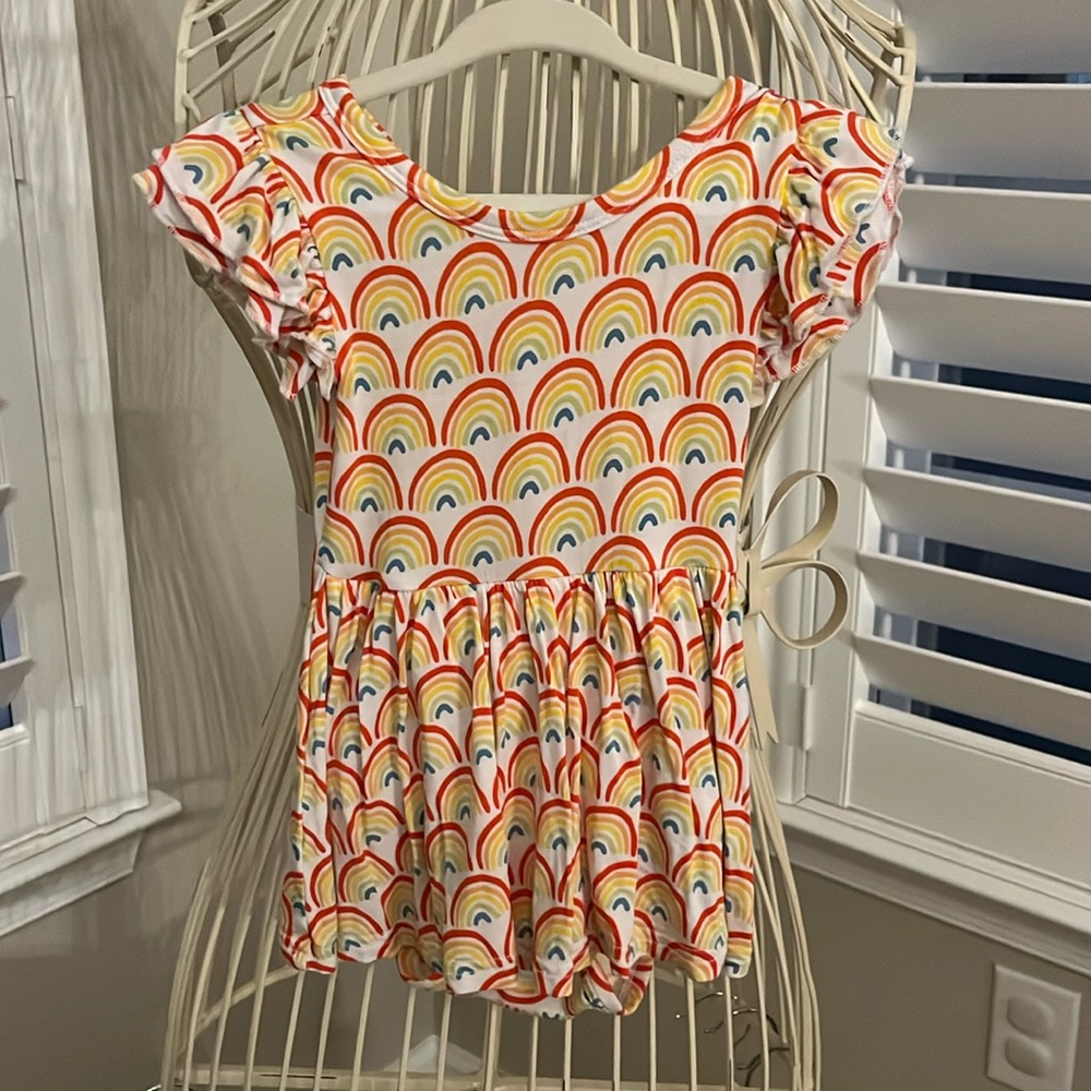 Little Sleepies Play Short Sleeve Dress with Bodysuit